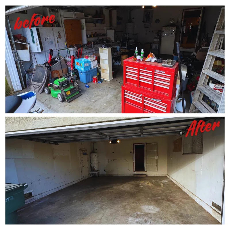 Before and After Garage Clean Up